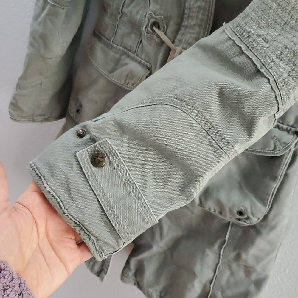 B by Burton green canvas military army parka - Picture 5 of 11